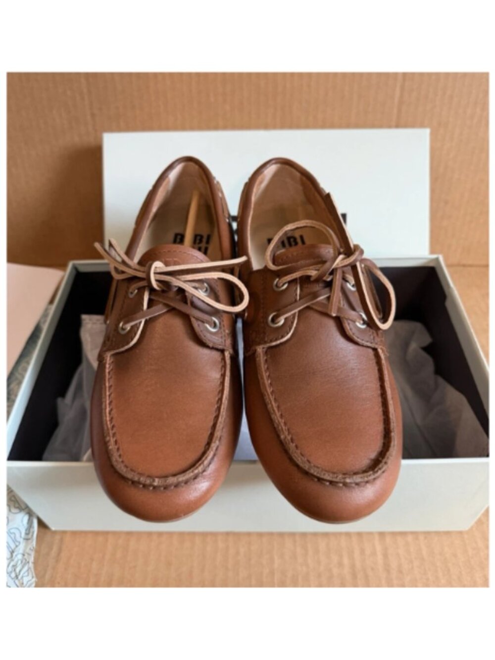Anthropologie BiBi Lou Tana Loafer Leather Boat Shoes 38 Womens US 7.5 RET $160